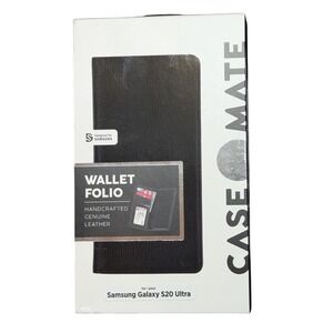 i9. Case-Mate Wallet Folio Case for Samsung‎ Galaxy S20 Ultra - Black Leather